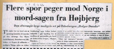 Højbjerg-mordet - Jyllands-Posten omtale nov. 1967